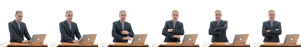 Sequence of a corporate animated headshot
