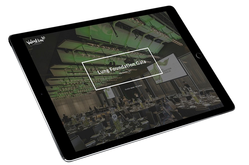 Sample custom phone and tablet app for Sydney corporate event photography